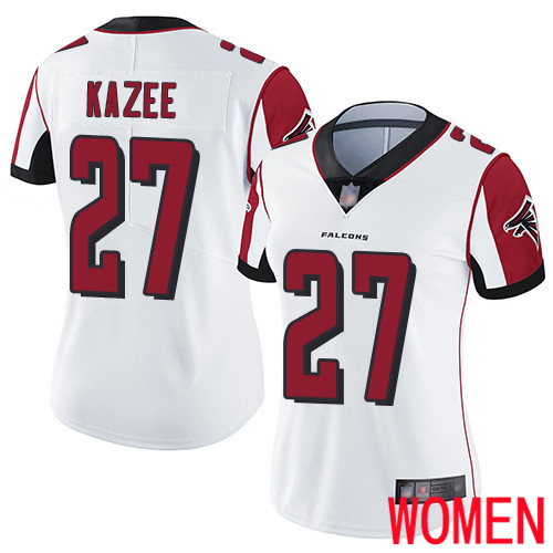 Atlanta Falcons Limited White Women Damontae Kazee Road Jersey NFL Football 27 Vapor Untouchable